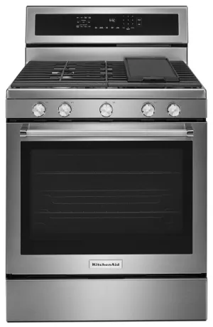 Kitchenaid KFGG500ESS 30-Inch 5-Burner Gas Convection Range - Stainless Steel