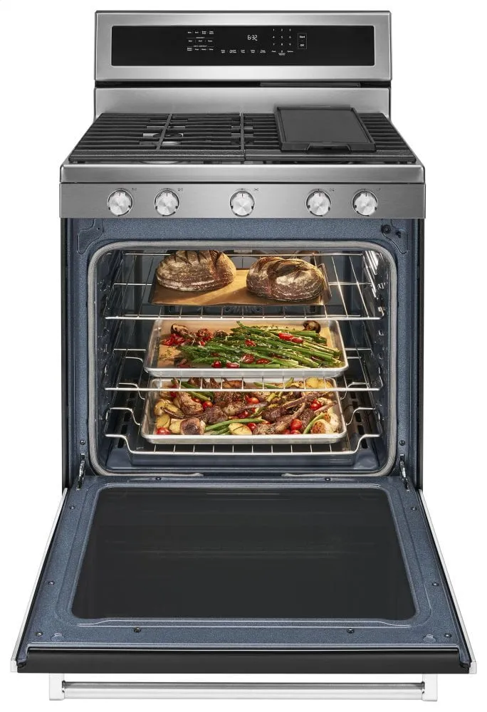 Kitchenaid KFGG500ESS 30-Inch 5-Burner Gas Convection Range - Stainless Steel