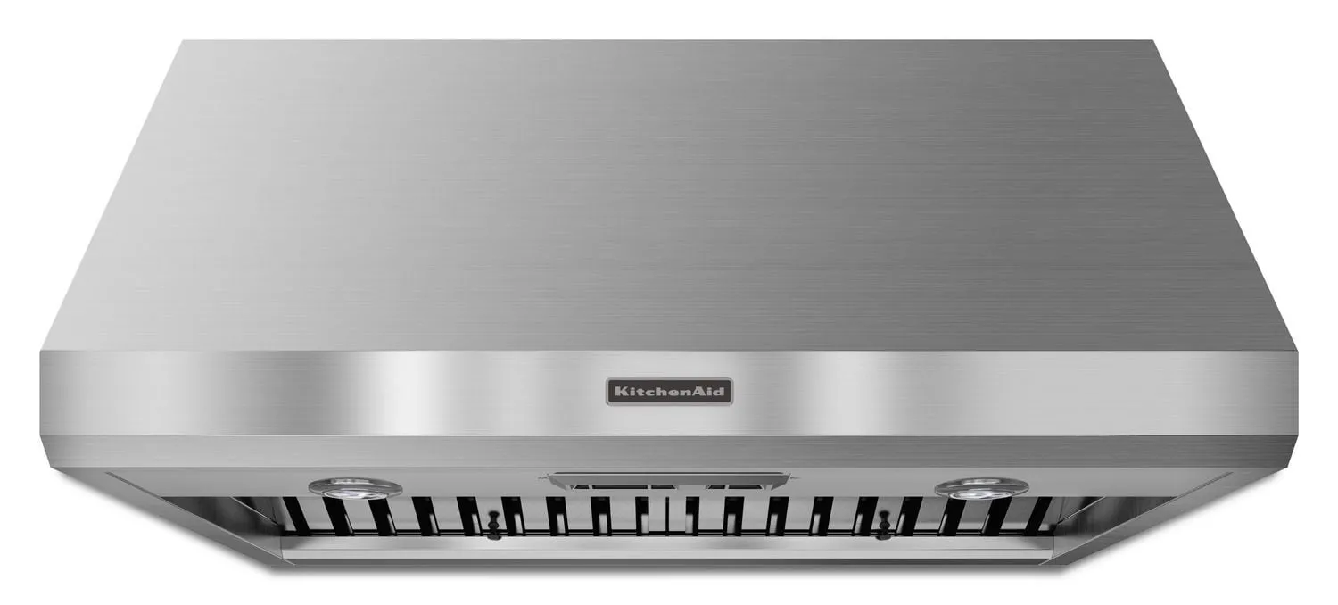 Kitchenaid KXW8736YSS 36'' Wall-Mount 600-1200 Cfm Canopy Hood, Commercial-Style Stainless Steel