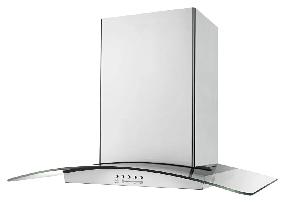 Kitchenaid WVW75UC0DS 30" Modern Glass Wall Mount Range Hood - Stainless Steel