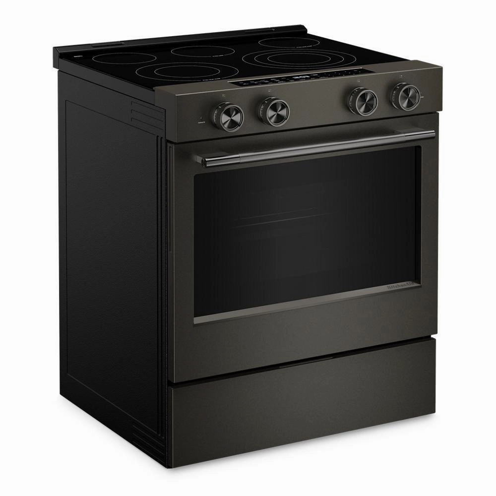 Kitchenaid KSES530SBE 5.3 Cu. Ft. Smart Slide-In Electric Range With Two Even-Heat&#8482; Hyper Elements And Convection Cooking Modes