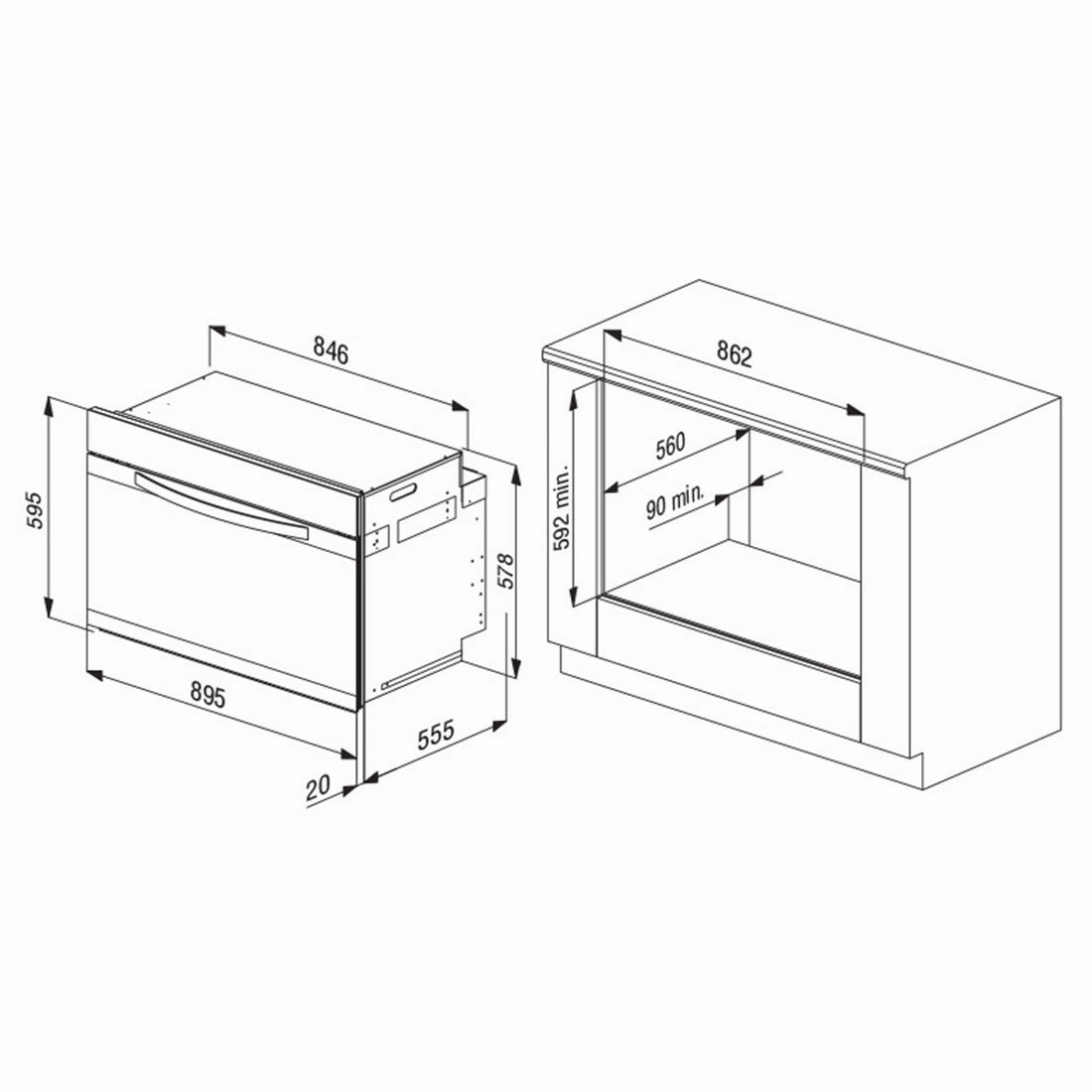 Kleenmaid Multifunction Oven 90cm Black