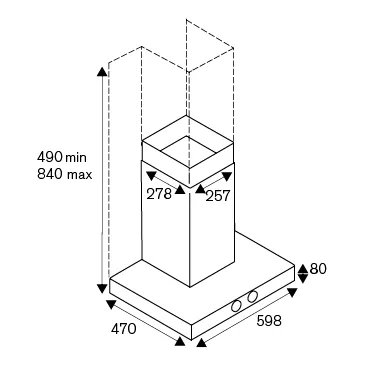 La Germania K60TUKXA 60 cm undermount hood