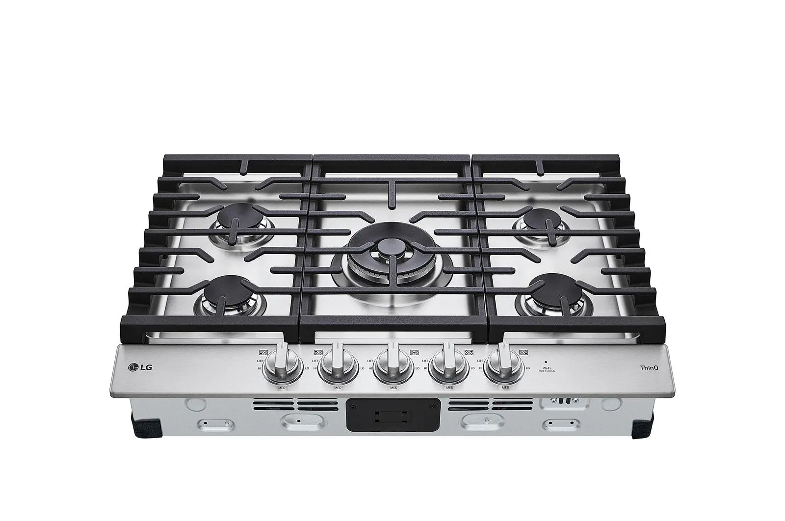 Lg CBGJ3027S 30" Smart Gas Cooktop With Ultraheat&#8482; 22K Btu Dual Burner And Led Knobs