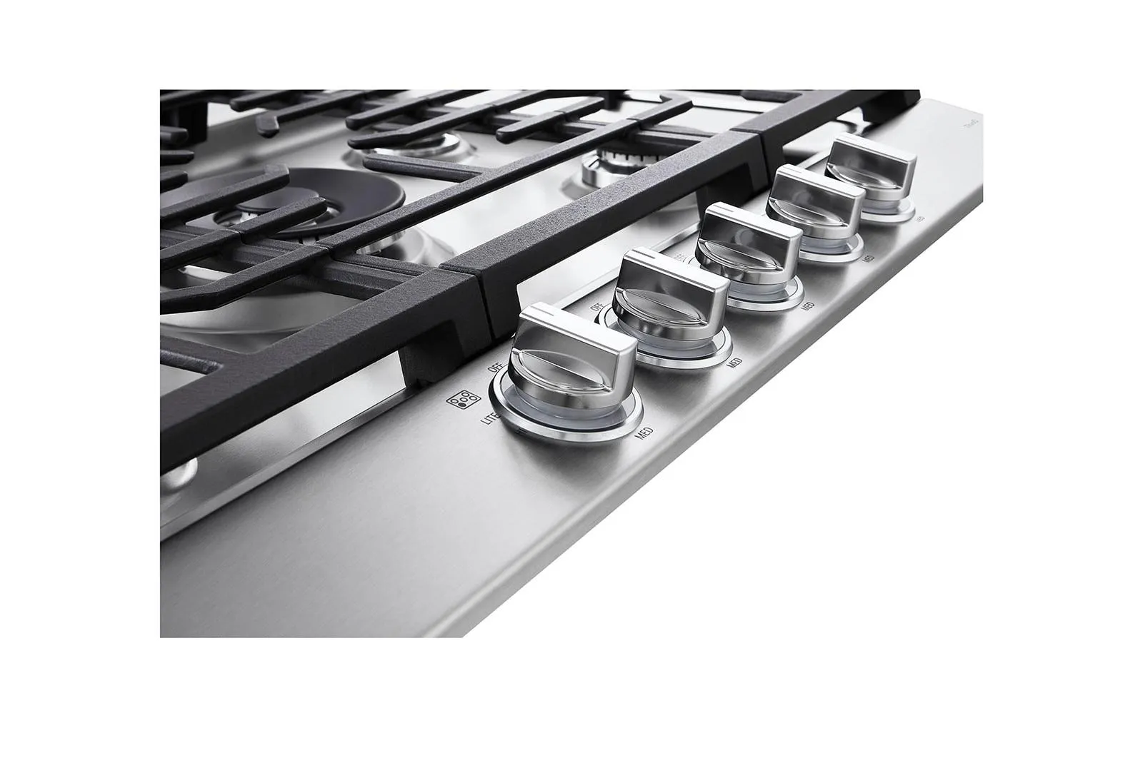 Lg CBGJ3027S 30" Smart Gas Cooktop With Ultraheat&#8482; 22K Btu Dual Burner And Led Knobs