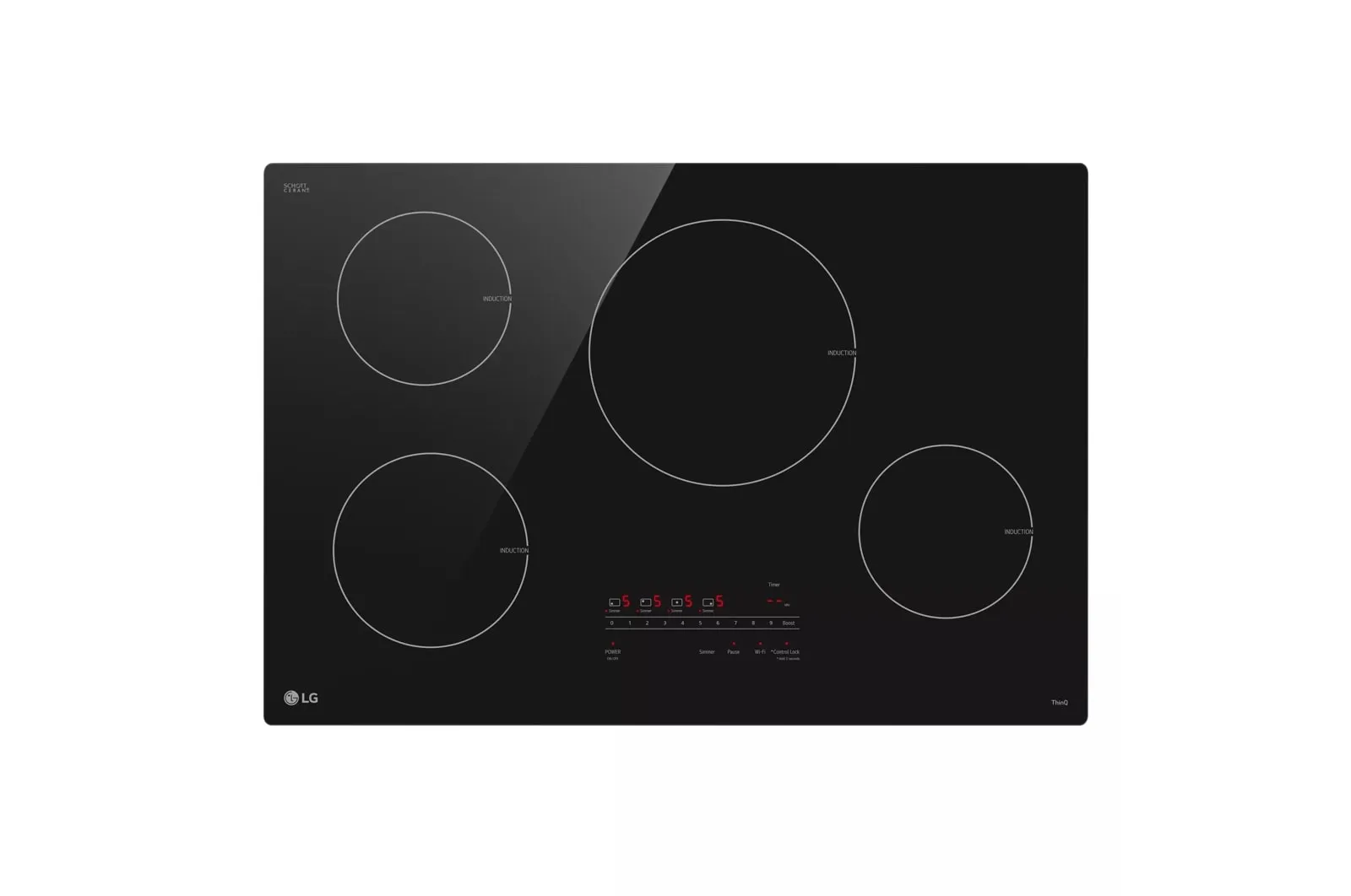 Lg CBIH3013BE 30" Smart Induction Cooktop With Ultraheat&#8482; 4.3Kw Element