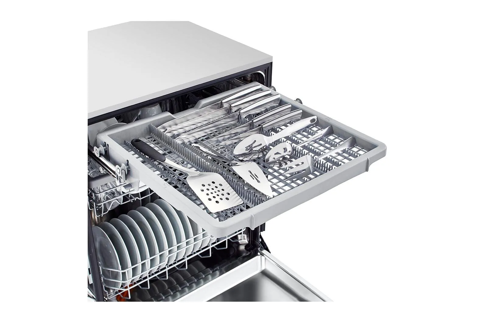 Lg LDFN4542B Front Control Dishwasher With Quadwash&#8482; And 3Rd Rack