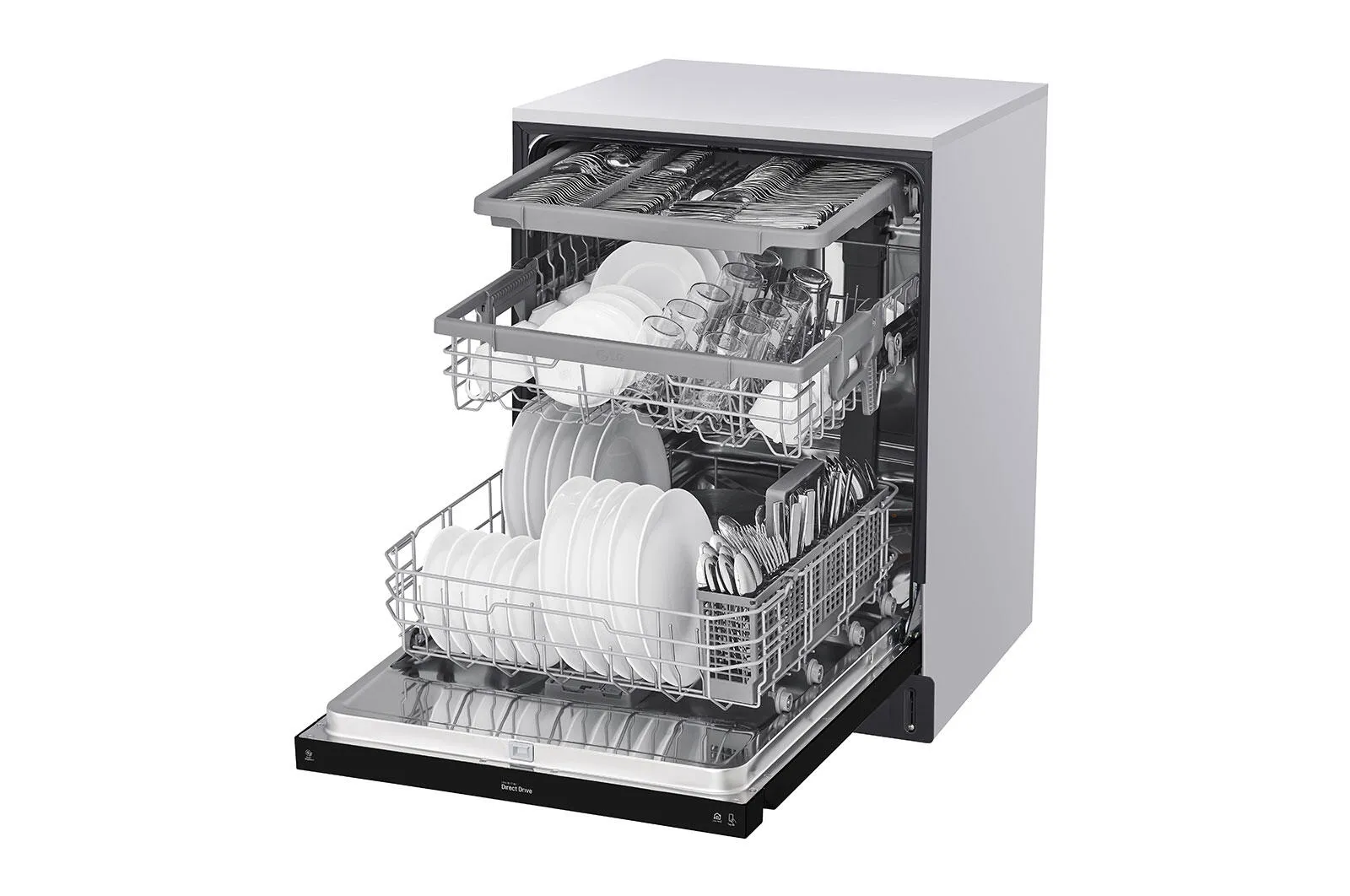 Lg LDFN4542B Front Control Dishwasher With Quadwash&#8482; And 3Rd Rack