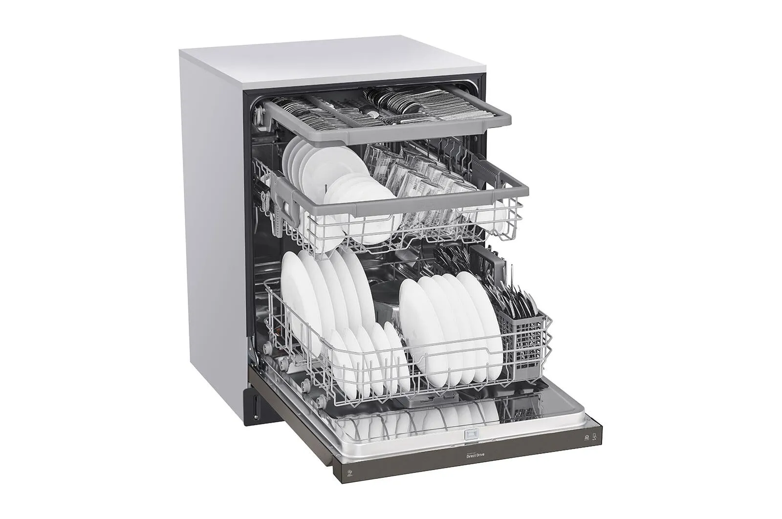 Lg LDFN4542D Front Control Dishwasher With Quadwash&#8482; And 3Rd Rack