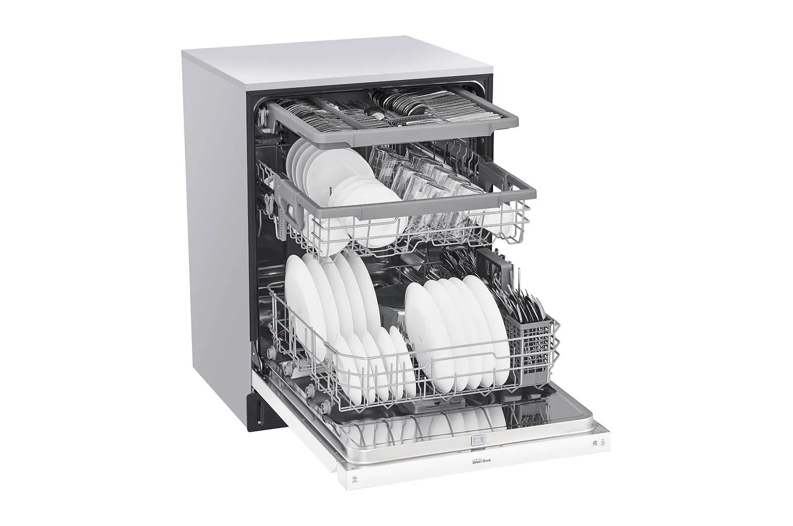 Lg LDFN4542W Front Control Dishwasher With Quadwash&#8482; And 3Rd Rack