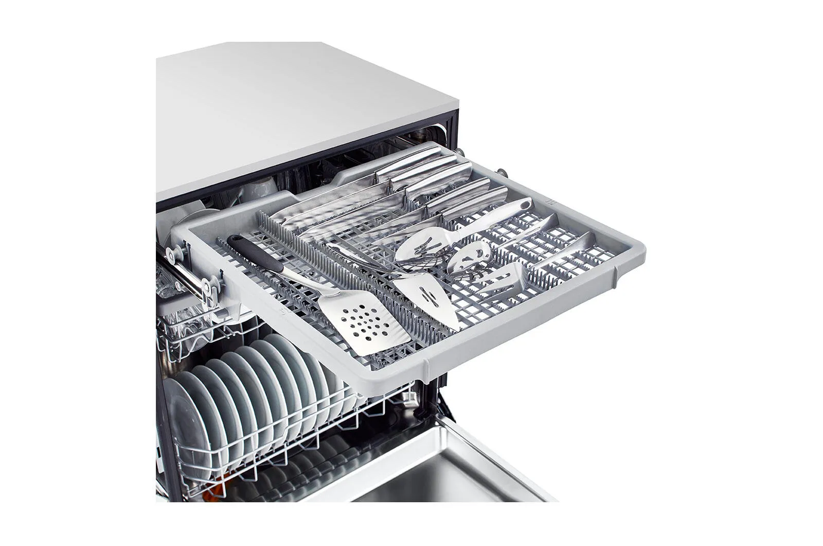 Lg LDFN4542W Front Control Dishwasher With Quadwash&#8482; And 3Rd Rack