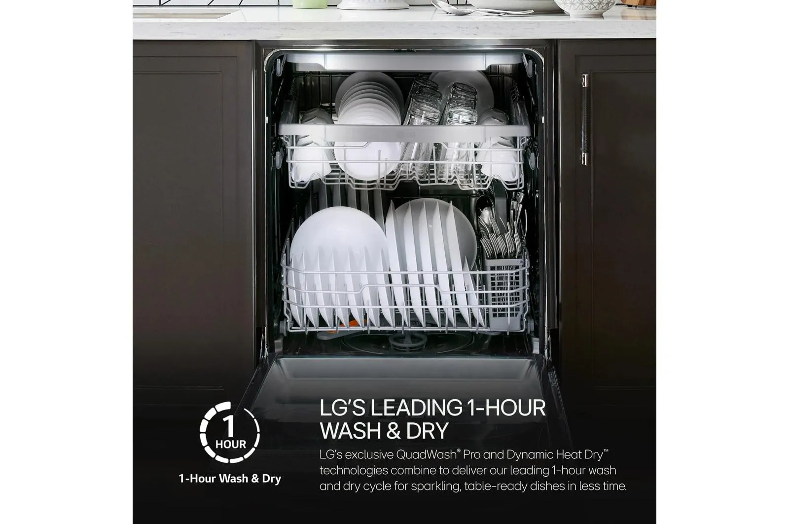 Lg LDTH555NS Top-Control Dishwasher With 1-Hour Wash & Dry, Quadwash Pro, And Dynamic Heat Dry&#8482;