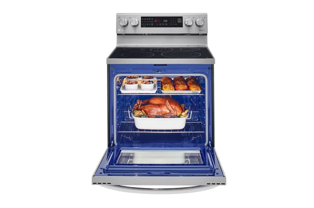 Lg LREL6325F 6.3 Cu Ft. Smart Wi-Fi Enabled True Convection Instaview Electric Range With Air Fry