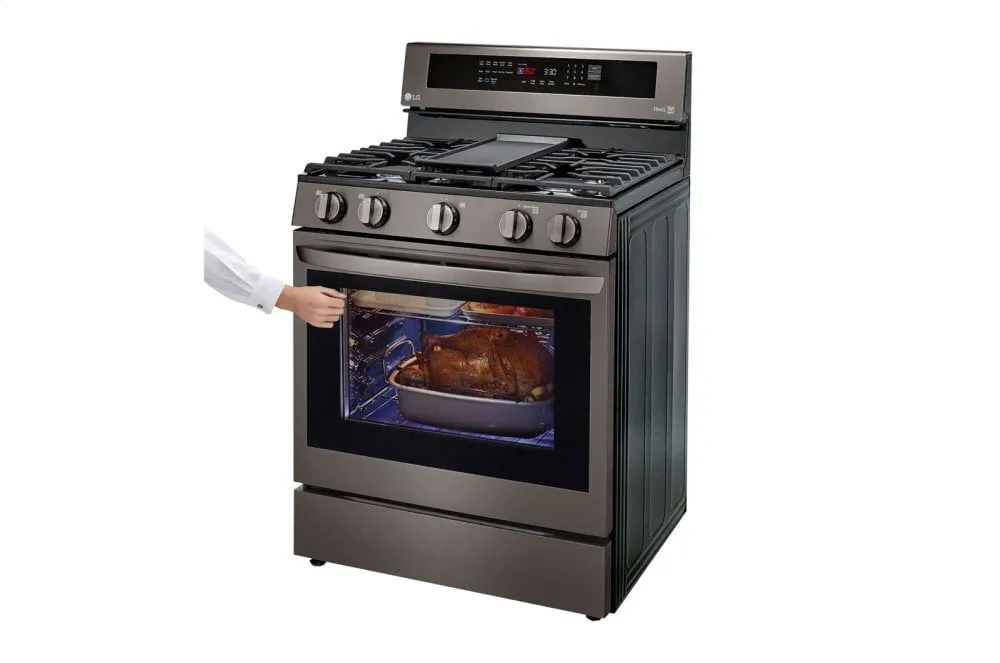 Lg LRGL5825D 5.8 Cu Ft. Smart Wi-Fi Enabled True Convection Instaview Gas Range With Air Fry