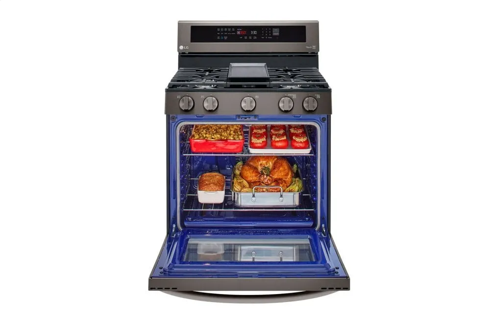 Lg LRGL5825D 5.8 Cu Ft. Smart Wi-Fi Enabled True Convection Instaview Gas Range With Air Fry