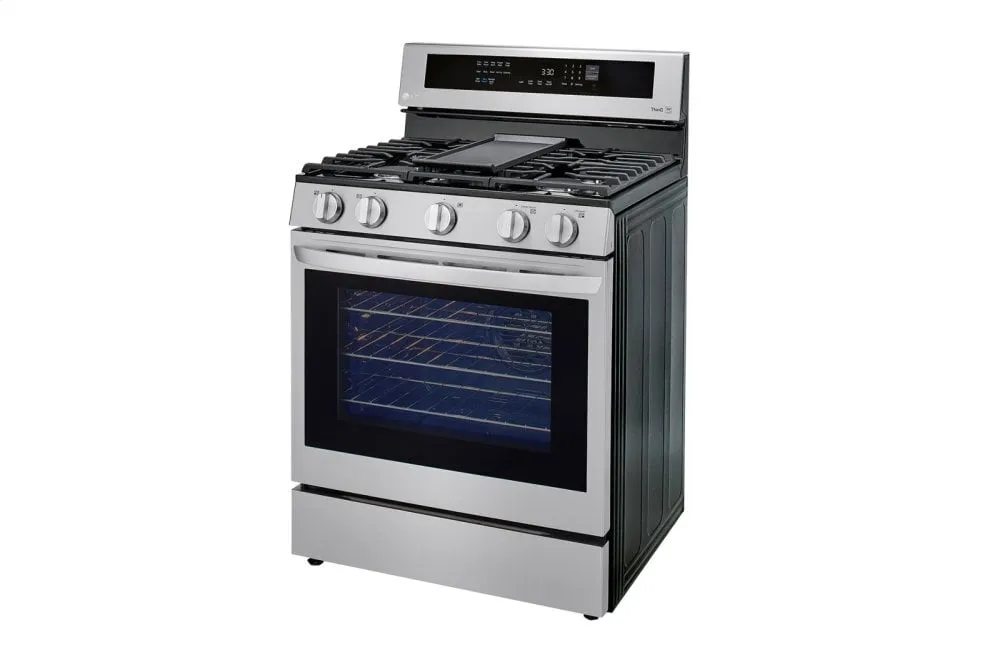 Lg LRGL5825F 5.8 Cu Ft. Smart Wi-Fi Enabled True Convection Instaview Gas Range With Air Fry