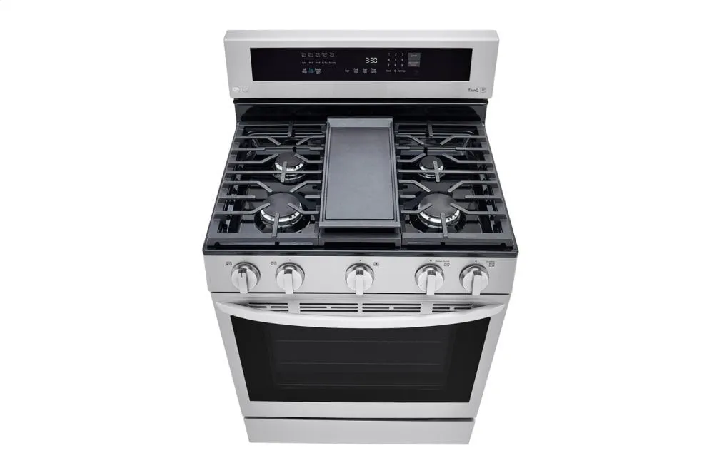 Lg LRGL5825F 5.8 Cu Ft. Smart Wi-Fi Enabled True Convection Instaview Gas Range With Air Fry