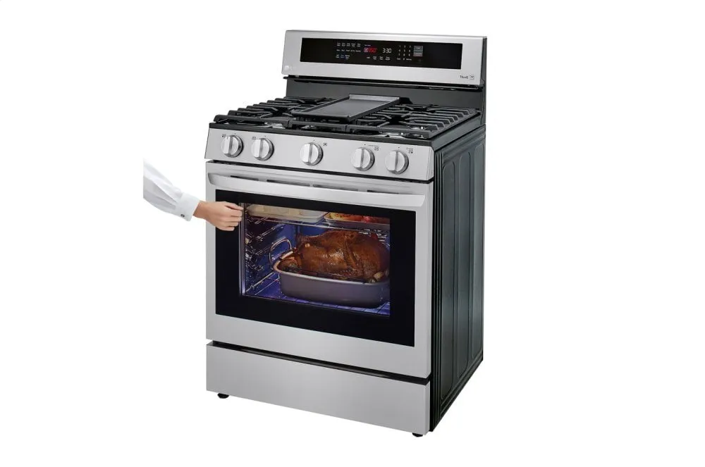 Lg LRGL5825F 5.8 Cu Ft. Smart Wi-Fi Enabled True Convection Instaview Gas Range With Air Fry