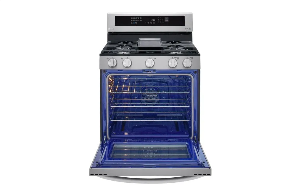 Lg LRGL5825F 5.8 Cu Ft. Smart Wi-Fi Enabled True Convection Instaview Gas Range With Air Fry