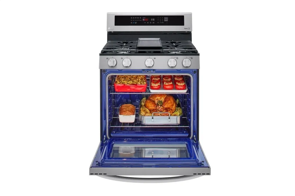 Lg LRGL5825F 5.8 Cu Ft. Smart Wi-Fi Enabled True Convection Instaview Gas Range With Air Fry
