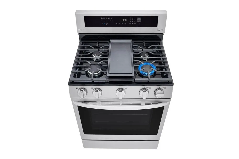 Lg LRGL5825F 5.8 Cu Ft. Smart Wi-Fi Enabled True Convection Instaview Gas Range With Air Fry