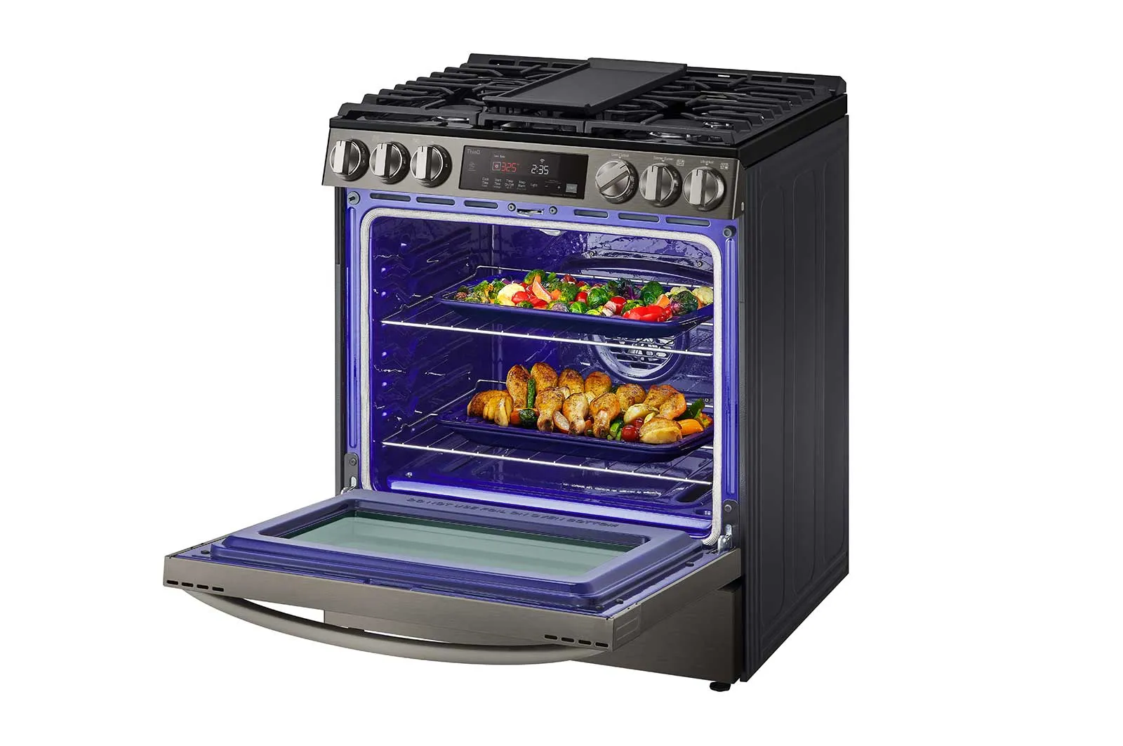 Lg LSGL5833D 5.8 Cu Ft. Smart Wi-Fi Enabled Fan Convection Gas Slide-In Range With Air Fry & Easyclean