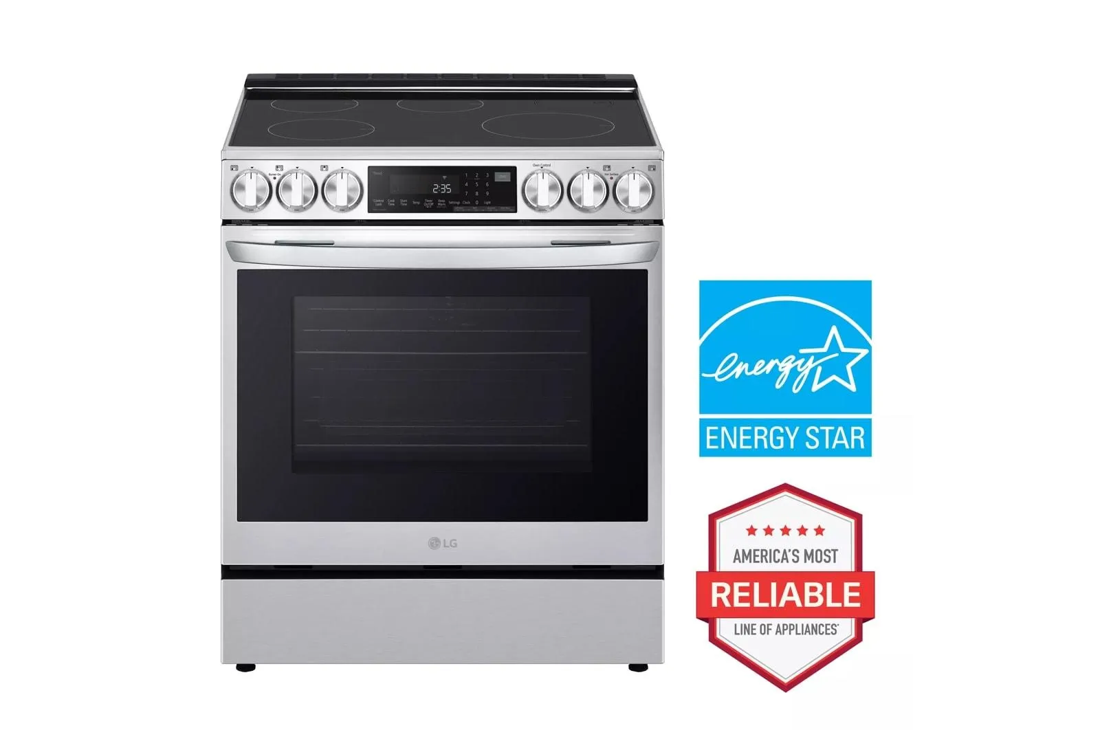 Lg LSIL6336FE 6.3 Cu. Ft. Smart Induction Slide-In Range With Instaview, Probake Convection, Air Fry, And Air Sous Vide