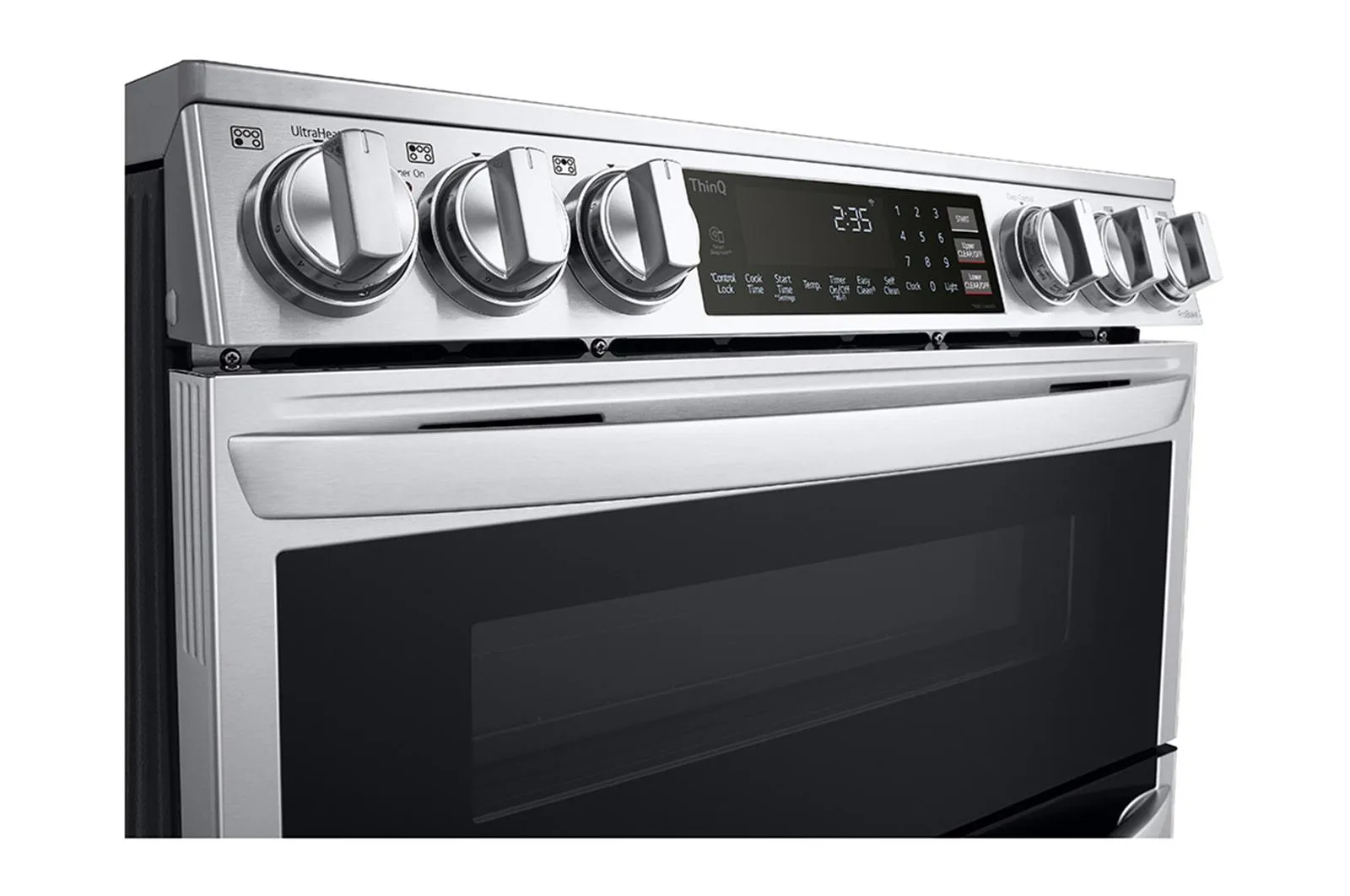 Lg LTEL7337F 7.3 Cu. Ft. Smart Instaview Electric Double Oven Slide-In Range With Probake Convection, Air Fry, And Air Sous Vide