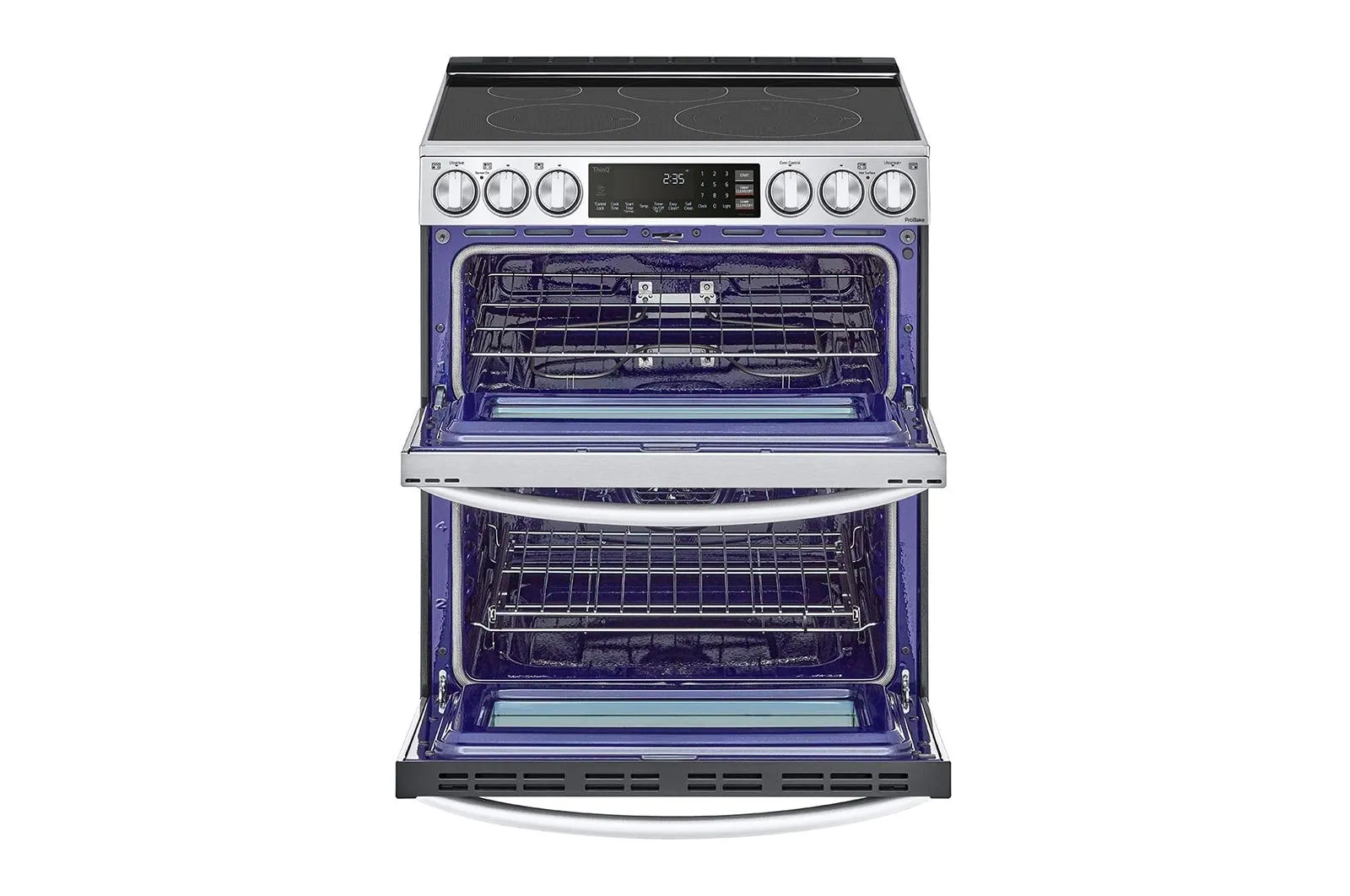 Lg LTEL7337F 7.3 Cu. Ft. Smart Instaview Electric Double Oven Slide-In Range With Probake Convection, Air Fry, And Air Sous Vide