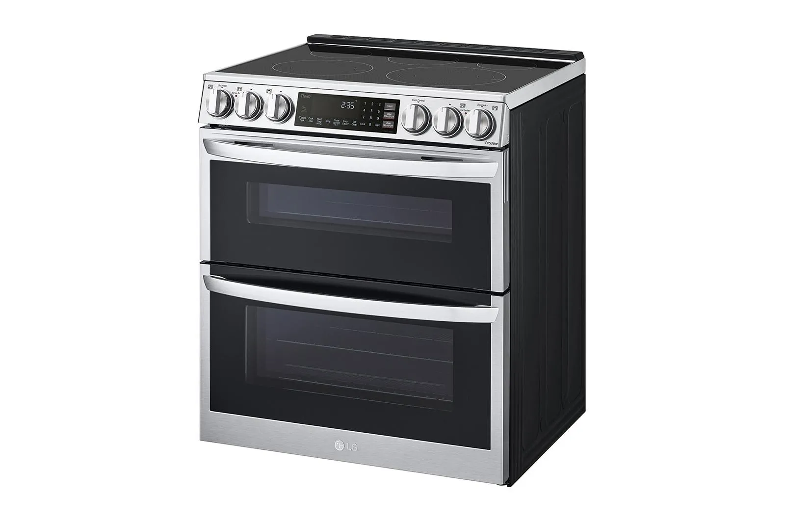 Lg LTEL7337F 7.3 Cu. Ft. Smart Instaview Electric Double Oven Slide-In Range With Probake Convection, Air Fry, And Air Sous Vide