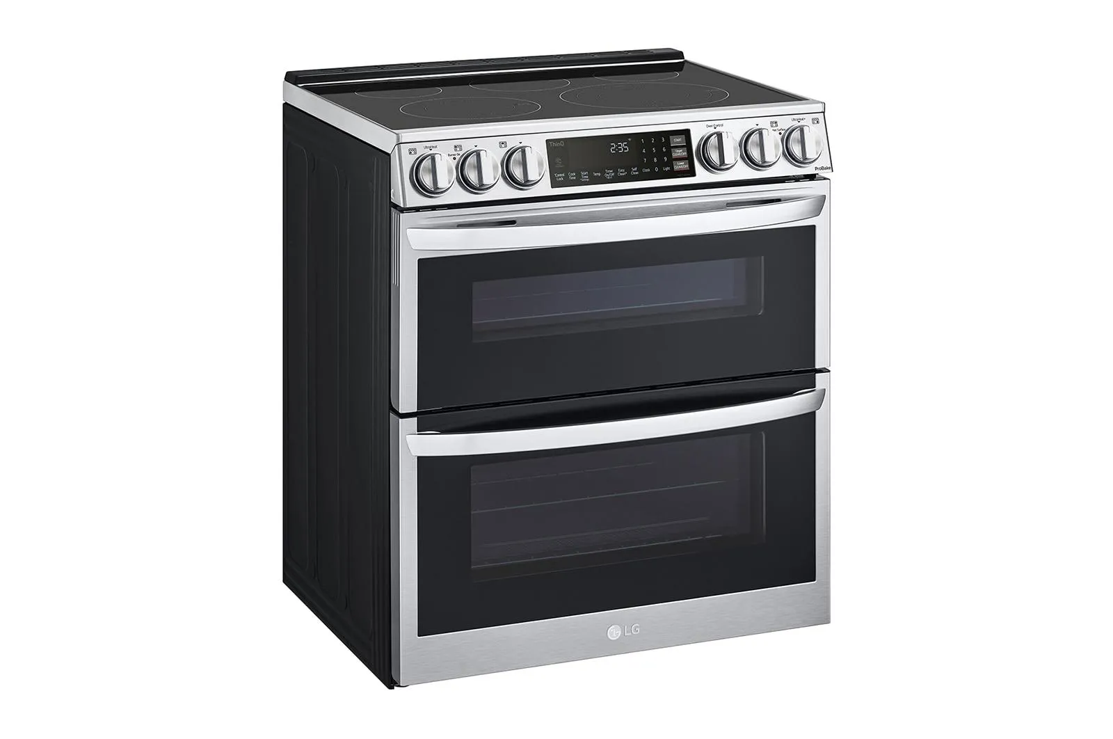 Lg LTEL7337F 7.3 Cu. Ft. Smart Instaview Electric Double Oven Slide-In Range With Probake Convection, Air Fry, And Air Sous Vide