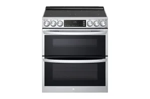 Lg LTEL7337F 7.3 Cu. Ft. Smart Instaview Electric Double Oven Slide-In Range With Probake Convection, Air Fry, And Air Sous Vide