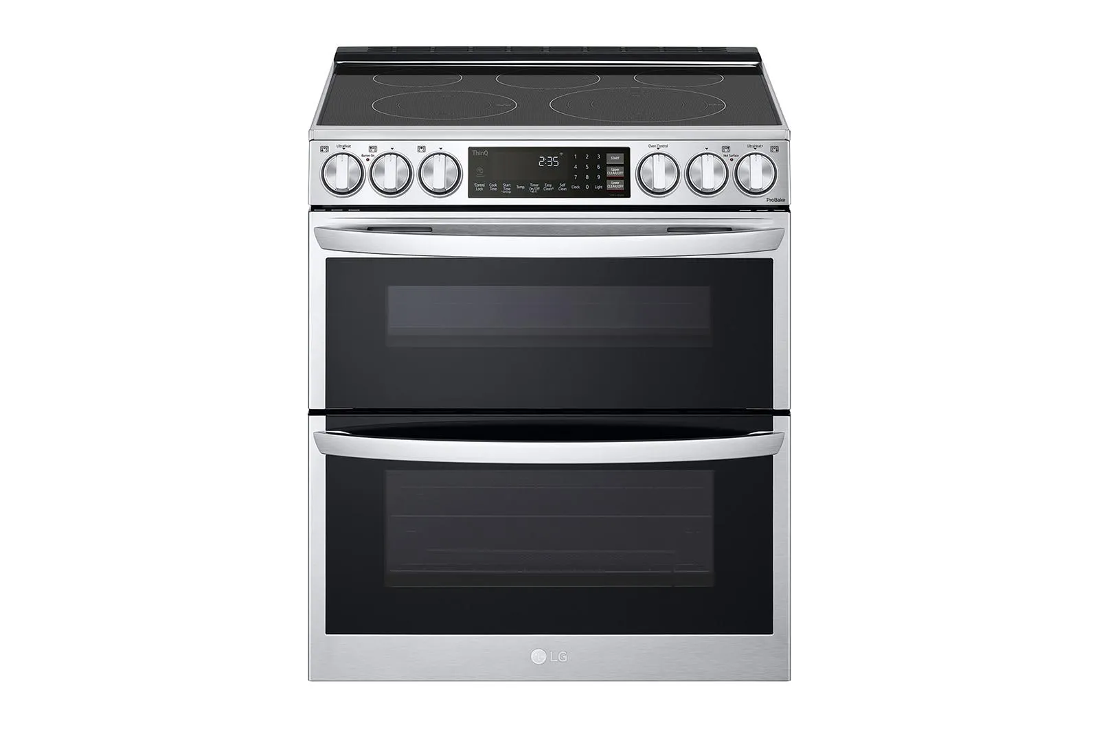 Lg LTEL7337F 7.3 Cu. Ft. Smart Instaview Electric Double Oven Slide-In Range With Probake Convection, Air Fry, And Air Sous Vide