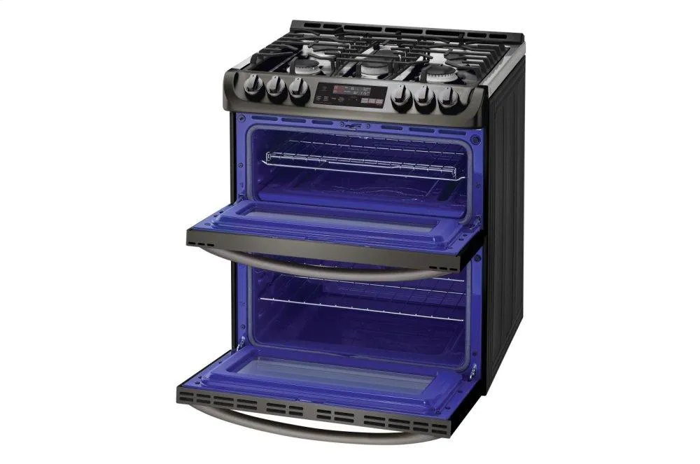 Lg LTG4715BD 6.9 Cu. Ft. Smart Wi-Fi Enabled Gas Double Oven Slide-In Range With Probake Convection And Easyclean