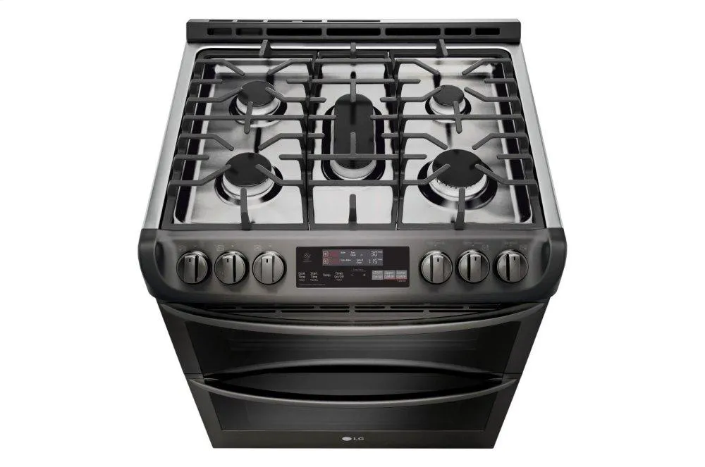 Lg LTG4715BD 6.9 Cu. Ft. Smart Wi-Fi Enabled Gas Double Oven Slide-In Range With Probake Convection And Easyclean