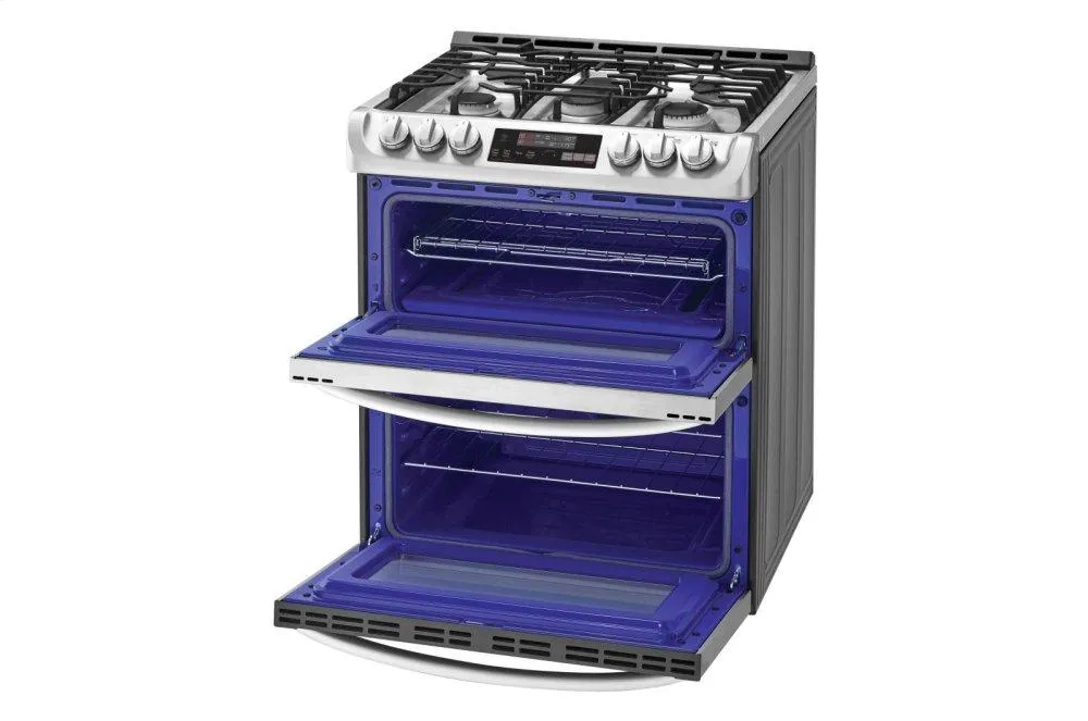 Lg LTG4715ST 6.9 Cu. Ft. Smart Wi-Fi Enabled Gas Double Oven Slide-In Range With Probake Convection And Easyclean