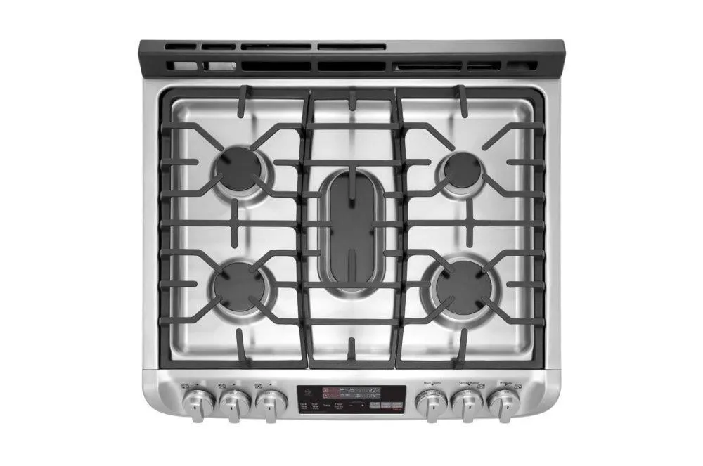 Lg LTG4715ST 6.9 Cu. Ft. Smart Wi-Fi Enabled Gas Double Oven Slide-In Range With Probake Convection And Easyclean