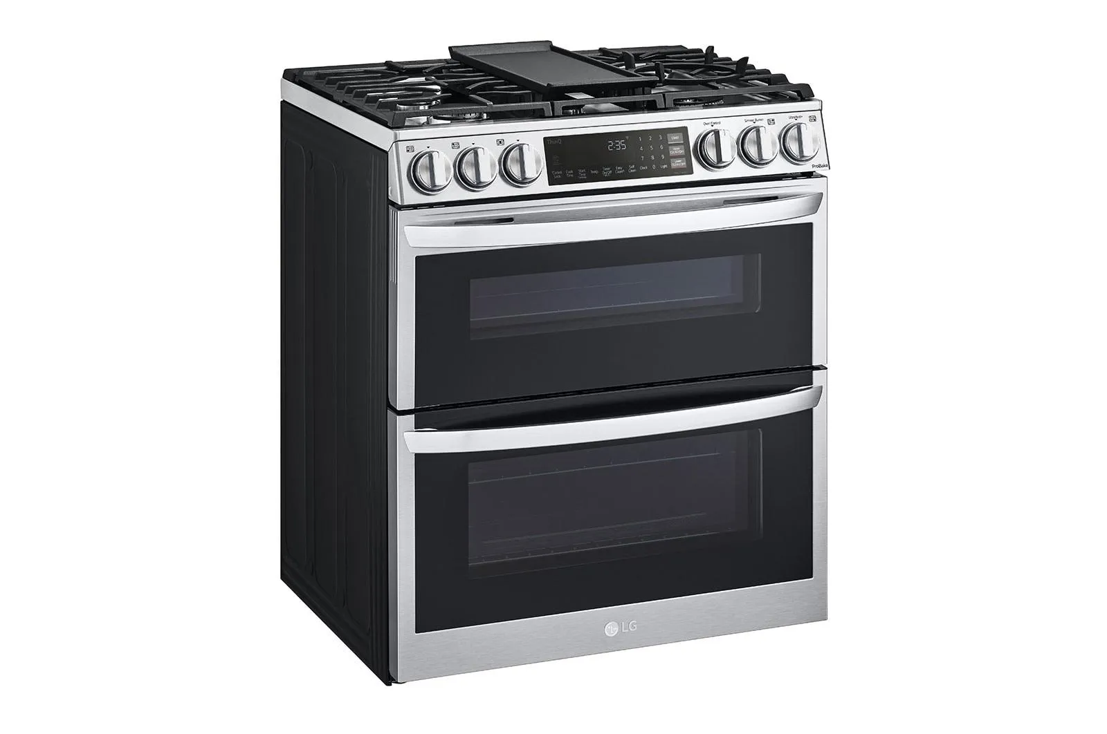 Lg LTGL6937F 6.9 Cu. Ft. Smart Instaview Gas Double Oven Slide-In Range With Probake Convection, Air Fry, And Air Sous Vide