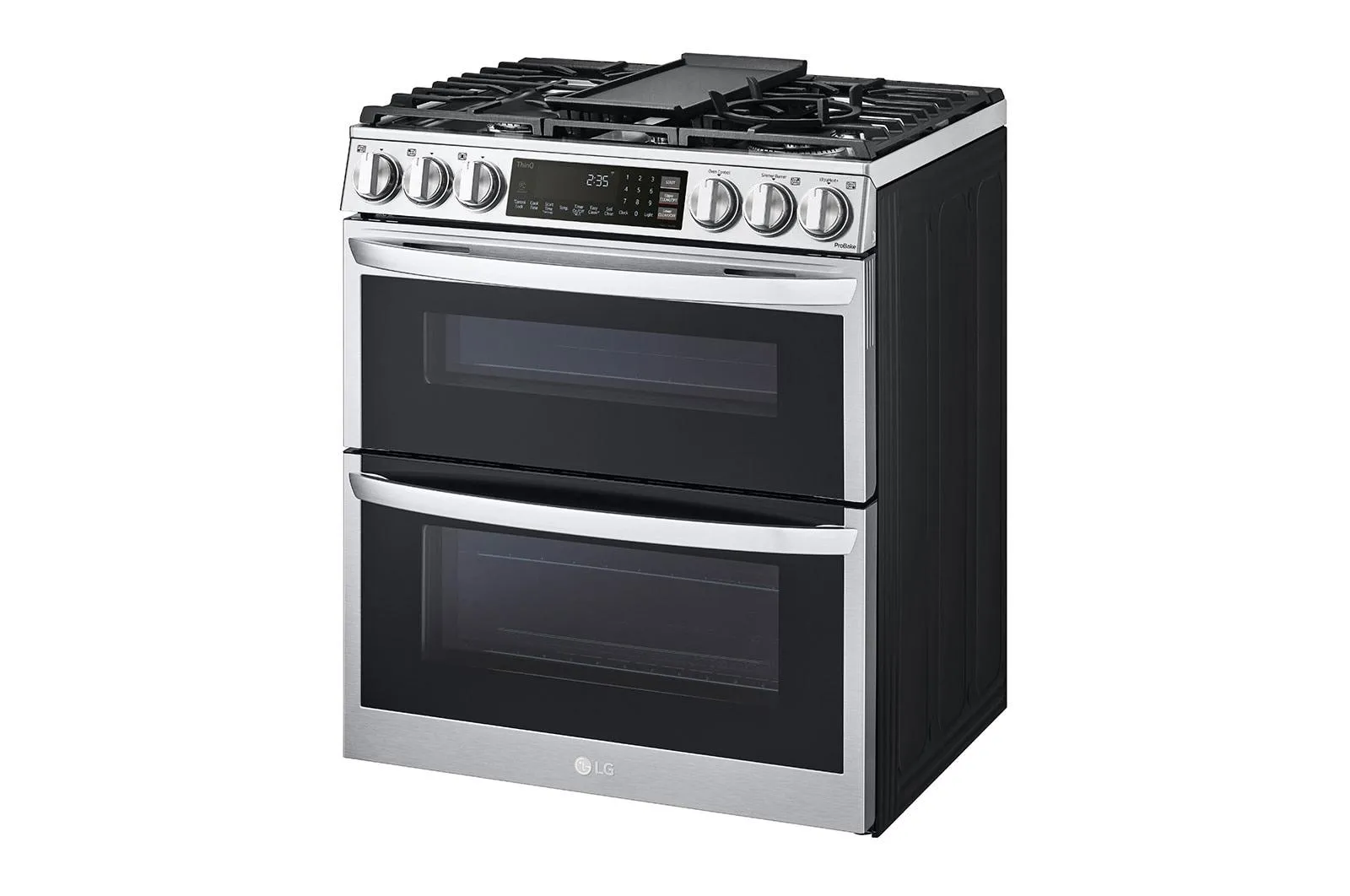 Lg LTGL6937F 6.9 Cu. Ft. Smart Instaview Gas Double Oven Slide-In Range With Probake Convection, Air Fry, And Air Sous Vide