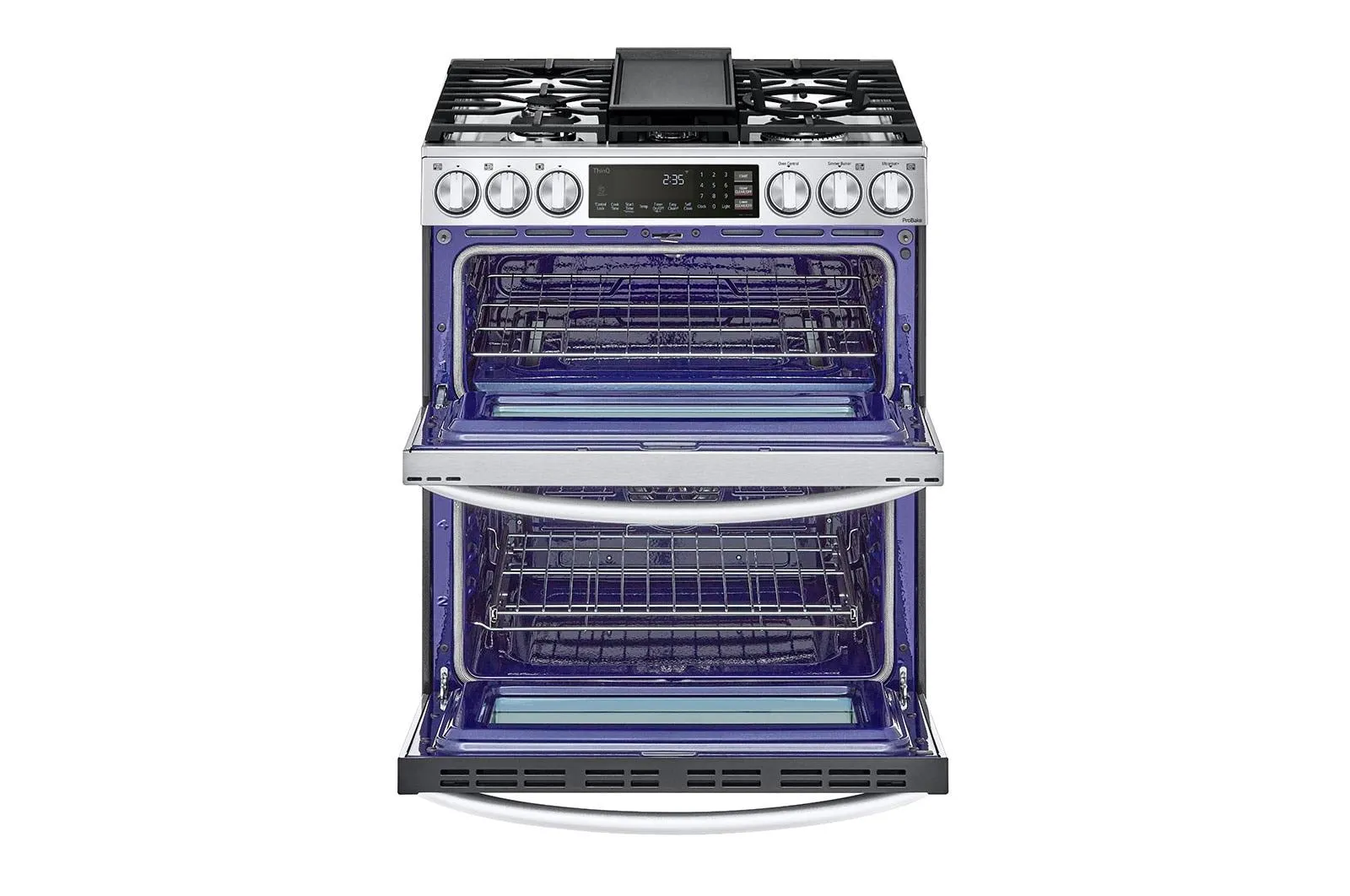 Lg LTGL6937F 6.9 Cu. Ft. Smart Instaview Gas Double Oven Slide-In Range With Probake Convection, Air Fry, And Air Sous Vide