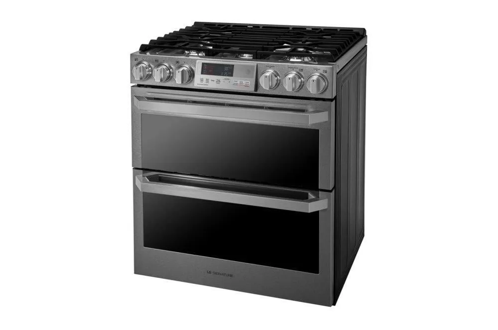 Lg LUTD4919SN Lg Signature 7.3 Cu.Ft. Smart Wi-Fi Enabled Dual Fuel Double Oven Range With Probake Convection