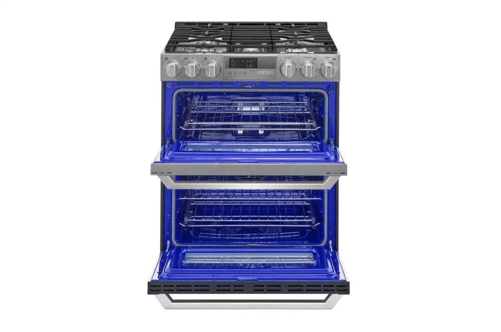 Lg LUTD4919SN Lg Signature 7.3 Cu.Ft. Smart Wi-Fi Enabled Dual Fuel Double Oven Range With Probake Convection