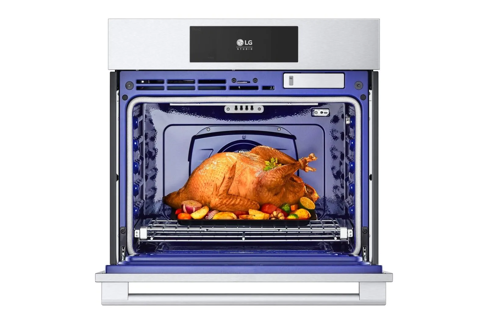 Lg WSES4728F Lg Studio 4.7 Cu. Ft. Smart Instaview Electric Single Built-In Wall Oven With Air Fry & Steam Sous Vide