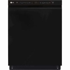 LG 24 in. Front Control Dishwasher with QuadWash and 3rd Rack in Smooth Black (LDFN4542B)