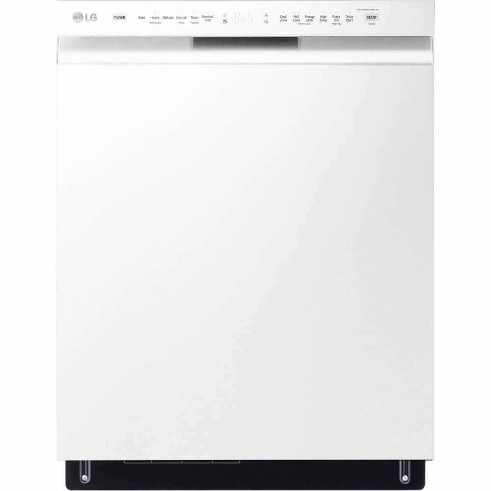 LG 24 in. Front Control Dishwasher with QuadWash and 3rd Rack in White (LDFN4542W)