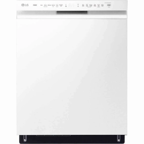 LG 24 in. Front Control Dishwasher with QuadWash and 3rd Rack in White (LDFN4542W)
