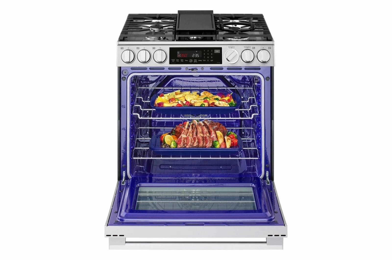 Lg LSGL6337X 6.3 Cu Ft. Smart Gas Slide-In Range With Instaview, Probake Convection, And Air Fry