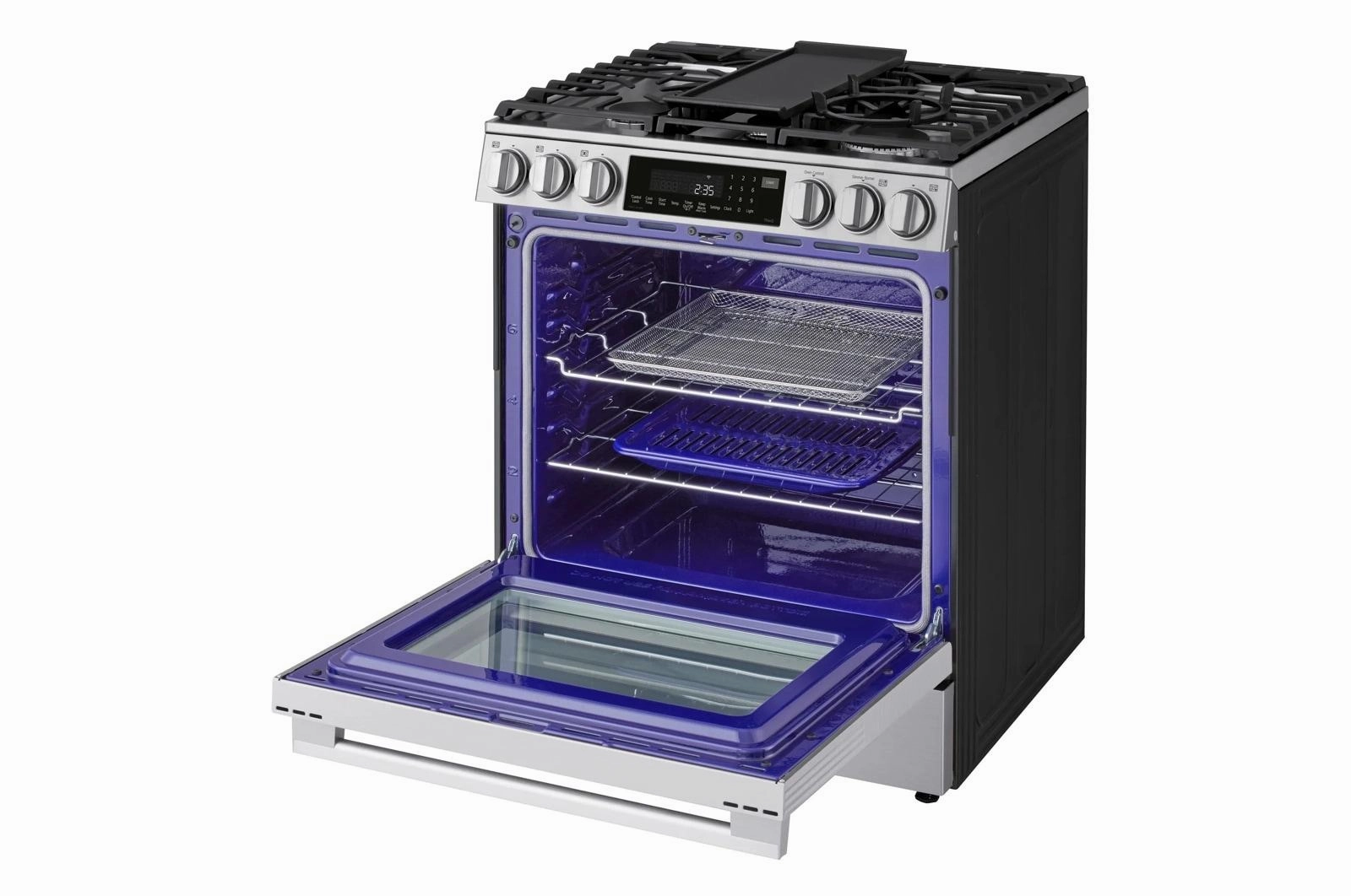 Lg LSGL6337X 6.3 Cu Ft. Smart Gas Slide-In Range With Instaview, Probake Convection, And Air Fry