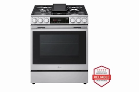 Lg LSGL6337X 6.3 Cu Ft. Smart Gas Slide-In Range With Instaview, Probake Convection, And Air Fry