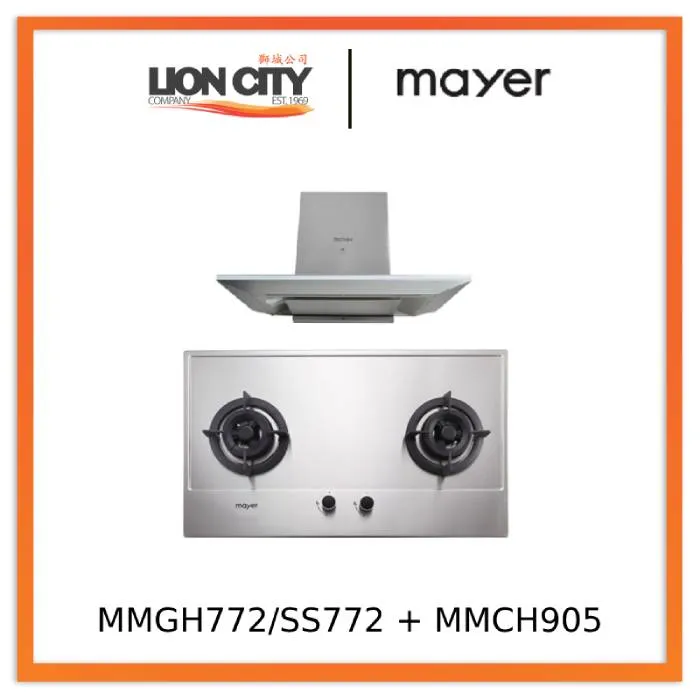 Mayer MMGH772/SS772 Built-In Gas Hob   MMCH905 90cm Chimney Hood